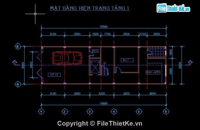 Nhà nghỉ,Nhà phố 6 tầng,bản vẽ 6 tầng